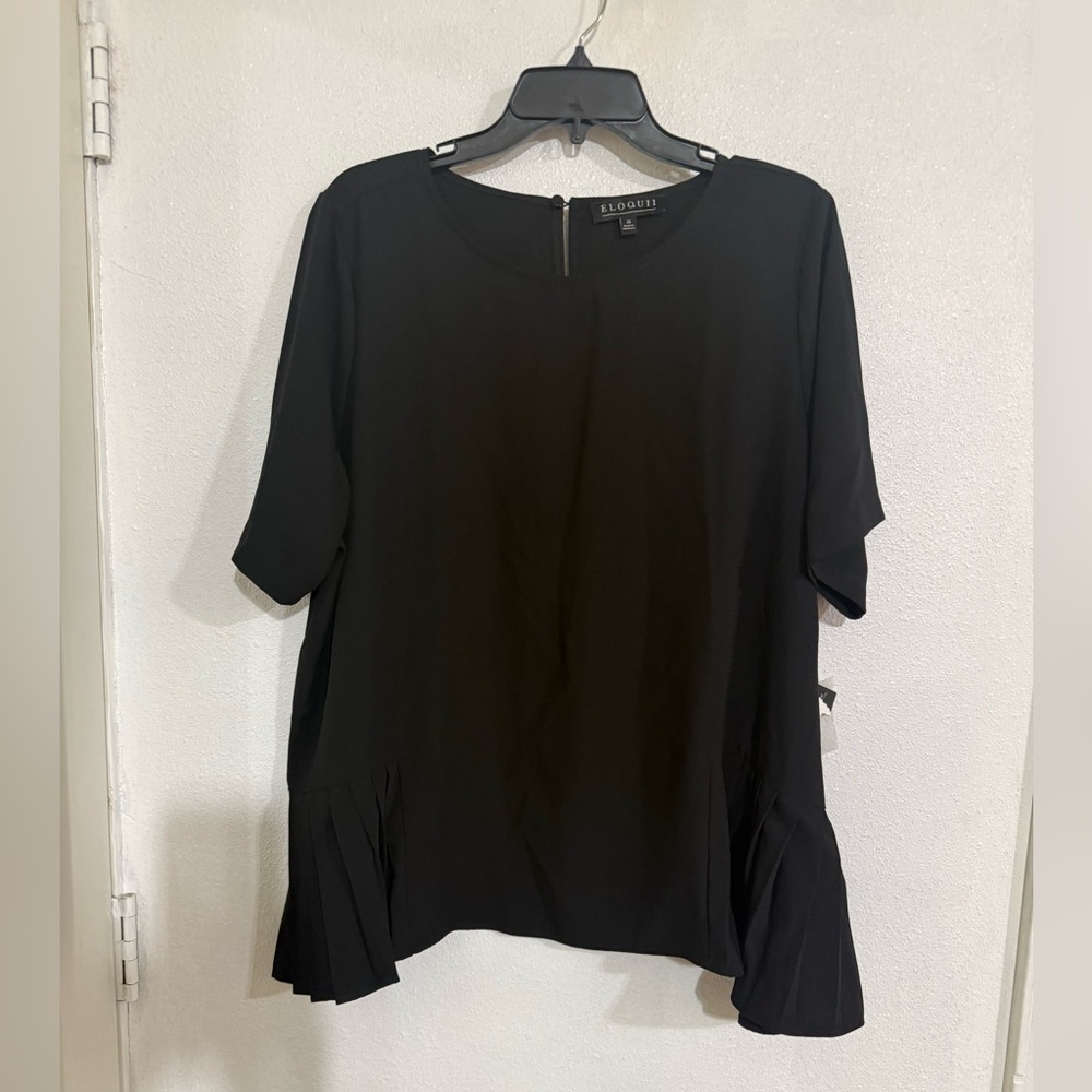 Eloquii Black blouse NWT Woman plus Twenty minimalist